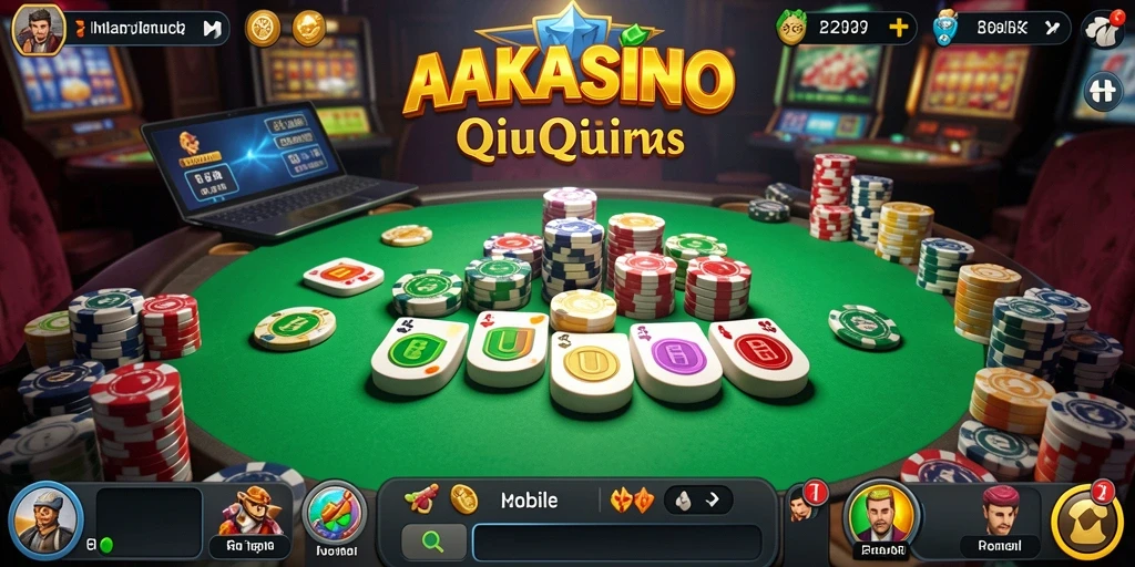 Screenshot gameplay QiuQiu menunjukkan suasana seru dan kompetitif.