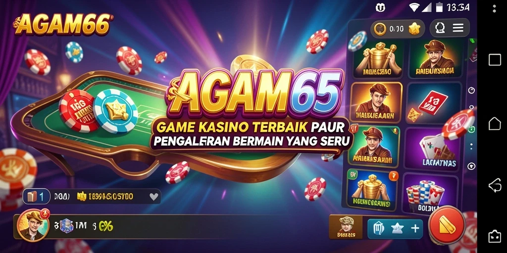 Screenshot gameplay AGAM66 menampilkan aksi kasino yang seru.