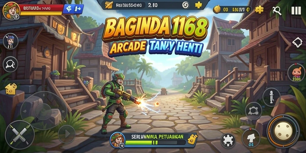 Screenshot utama BAGINDA168 menampilkan aksi seru gameplay Arcade.