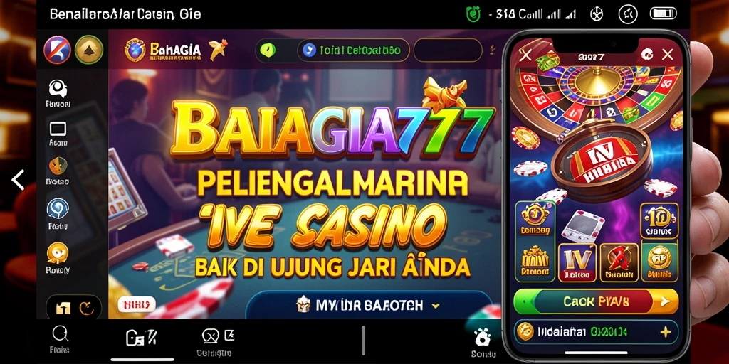 Tampilan gameplay BAHAGIA777 yang mendebarkan di Live Casino.