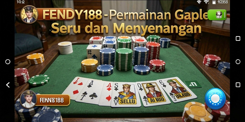 Tampilan menarik gameplay Gaple di FENDY188.