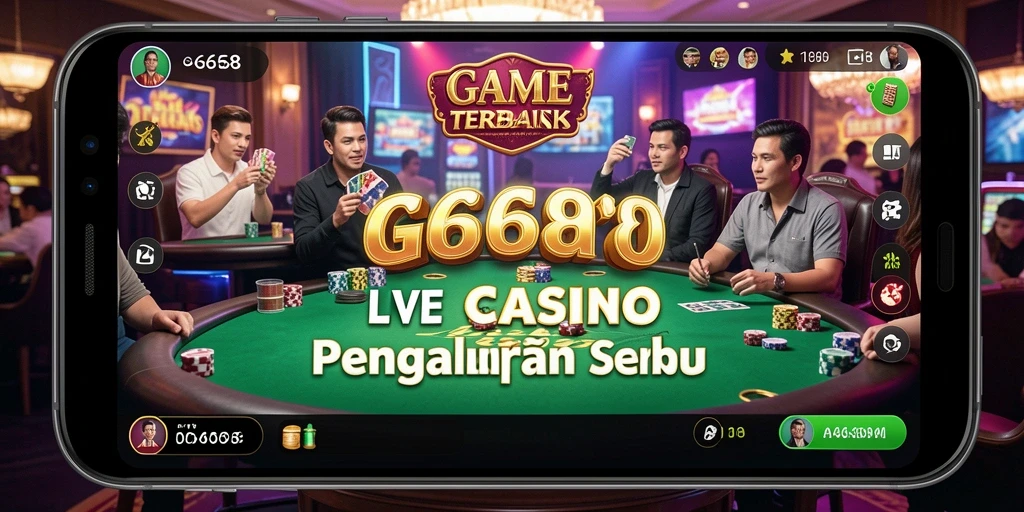 Tampilan menarik gameplay G668 Live Casino dengan dealer profesional.