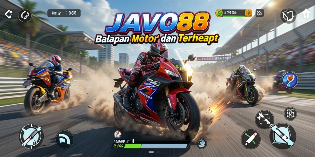Gameplay menegangkan dalam balapan motor di JAVO88.