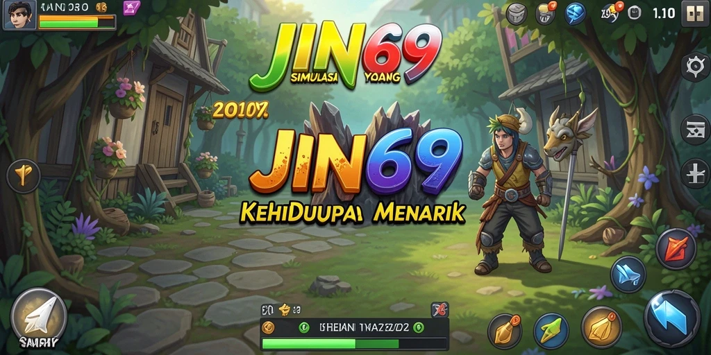 Tangkapan layar utama JIN69 menunjukkan gameplay simulasi interaktif yang menarik.