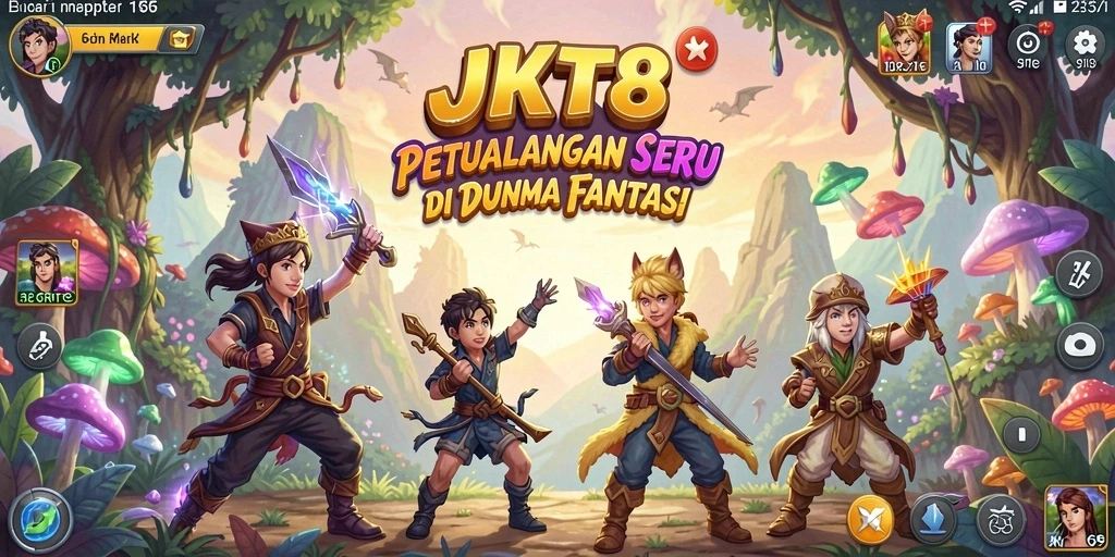 Gameplay JKT8 yang menampilkan petualangan mendebarkan dan dunia yang luas.