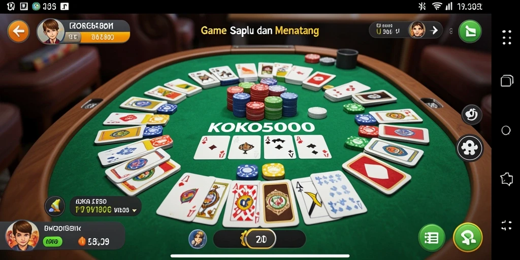 Tampilan gameplay seru dan mendebarkan di KOKO5000.