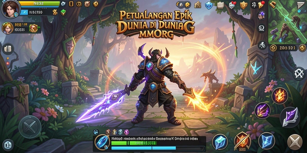 Gameplay seru N32 dengan dunia MMORPG yang luas.