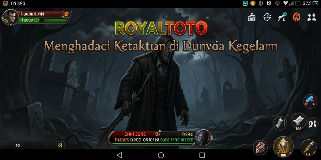 Screenshot gameplay ROYALTOTO menampilkan suasana Horror yang menegangkan.