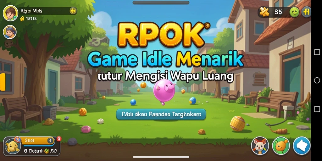 Screenshot utama RPOK menampilkan gameplay Idle yang seru dan menarik.