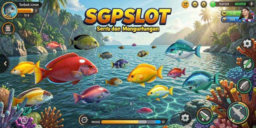 Screenshot gameplay SGPSLOT yang menampilkan aksi tembak ikan seru.